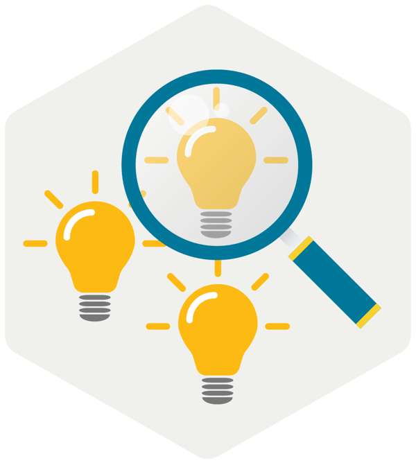 valuable ideas bulb - hexagon grey