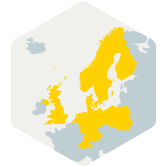 hexagon - a map with UK