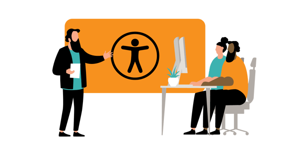 Training themed illustrations Accessibility