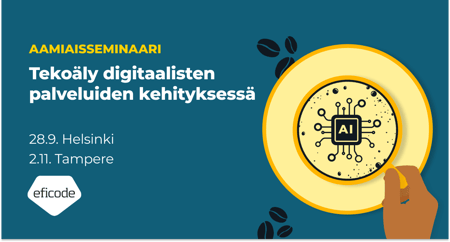 Tekoäly digitaalisten palveluiden kehityksessä aamiaisseminaari