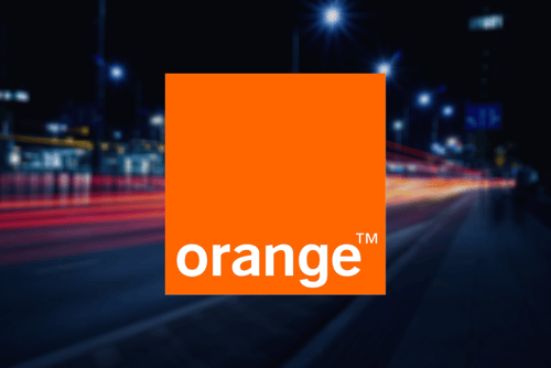 orange logo background